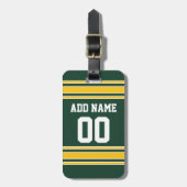 フットボールジャージー名前をカスタムする番号 ラゲッジタグ (正面縦)