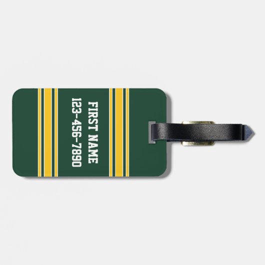 フットボールジャージー名前をカスタムする番号 ラゲッジタグ (裏面横)