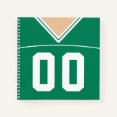 フットボールジャージー名前をカスタムする&ナンバー ノートブック (正面)