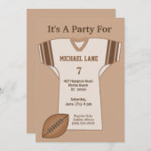 フットボールジャージー誕生日招待状 招待状 (正面/裏面)