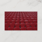 フットボールスタジアムの赤い座席 名刺 (裏面)