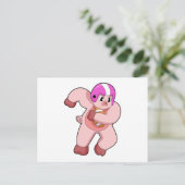 フットボールスポーツでの豚 ポストカード (スタンド正面)