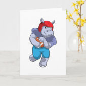 フットボールスポーツのヒッポ カード (黄色い花)