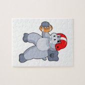 フットボールスポーツのヒッポ ジグソーパズル (横)