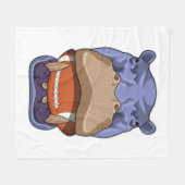 フットボールスポーツのヒッポ フリースブランケット (正面(横))