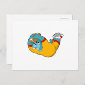 フットボールスポーツのヒッポ ポストカード (正面/裏面)