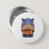 フットボールスポーツのヒッポ 缶バッジ (正面&裏面)