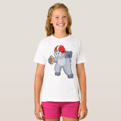 フットボールスポーツのヒッポ Tシャツ (正面フル)