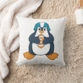 フットボールスポーツのペンギン クッション (ブランケット)