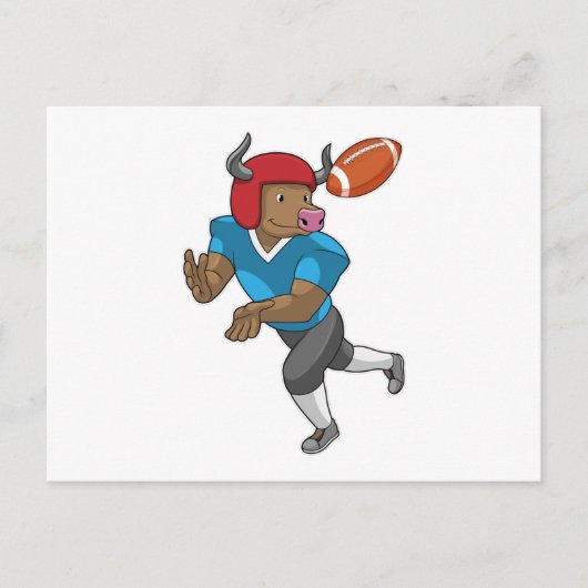 フットボールスポーツの雄牛 ポストカード (正面)