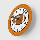 フットボールスポーツチームコーチ先生デスティニー ラウンド壁時計 (傾斜)