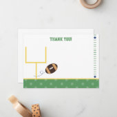 フットボールスポーツテーマフラットサンキューノート ノートカード (正面/裏面インサイチュ)