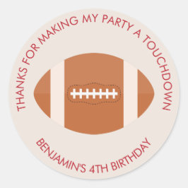 フットボールスポーツテーマ誕生日 ラウンドシール