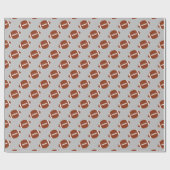 フットボールスポーツテーマ |任意の背景色 ラッピングペーパー (フラット)