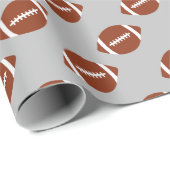 フットボールスポーツテーマ |任意の背景色 ラッピングペーパー (ロールコーナー)