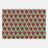 フットボールスポーツデザインラッピング紙セット ラッピングペーパーシート (正面3)