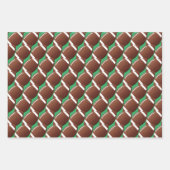 フットボールスポーツデザインラッピング紙セット ラッピングペーパーシート (正面)