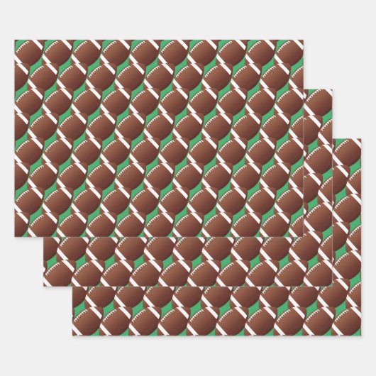 フットボールスポーツデザインラッピング紙セット ラッピングペーパーシート (セット)