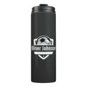 フットボールスポーツボーイズブラック タンブラー (正面)