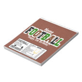 フットボールスポーツ誕生日キャンディバーラッパ好み ノートパッド (回転)