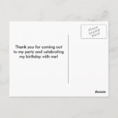 フットボールスポーツ誕生日サンキュー ポストカード (裏面)