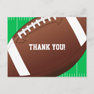 フットボールスポーツ誕生日サンキュー ポストカード