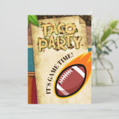 フットボールタコパーティの招待状 招待状 (スタンド正面)