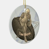 フットボールタッチダウンカスタムオーナメント セラミックオーナメント (右)