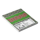 フットボールタッチダウン誕生日キャンディバーラッパー ノートパッド (アングル)