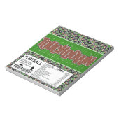 フットボールタッチダウン誕生日キャンディバーラッパー ノートパッド (回転)