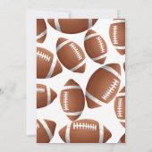 フットボールダウンセットハット誕生日招待状 招待状 (裏面)