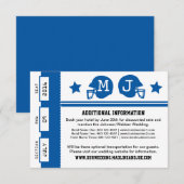 フットボールチケットウェディング情報 エンクロージャーカード (正面/裏面)