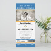 フットボールチケット ブライダルシャワー 招待状 (スタンド正面)