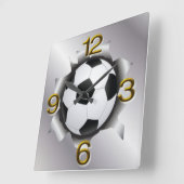 フットボールテック スクエア壁時計 (傾斜)