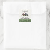 フットボールテールゲート&セレブレートタッチダウンコupleル スクエアシール (バッグ)