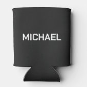 フットボールデザインオンカラフルレトロ背景 缶クーラー (裏面)