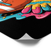 フットボールドリップウォールリネンアクブRb Dbアイスクリームフットバ ポスター (角)