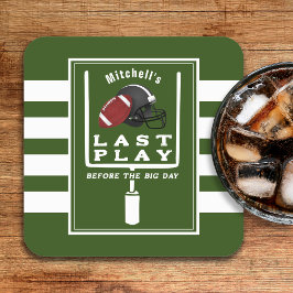 フットボールバチュラーパーティ遊ビッグデイ前の最後 スクエアペーパーコースター