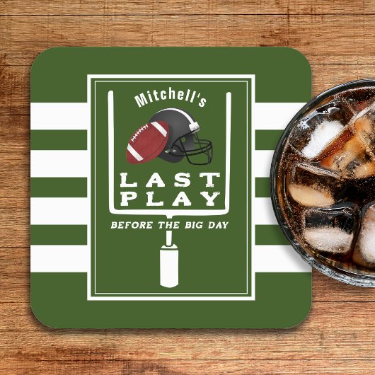 フットボールバチュラーパーティ遊ビッグデイ前の最後 スクエアペーパーコースター