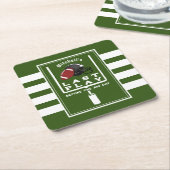 フットボールバチュラーパーティ遊ビッグデイ前の最後 スクエアペーパーコースター (アングル)