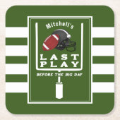 フットボールバチュラーパーティ遊ビッグデイ前の最後 スクエアペーパーコースター (正面)