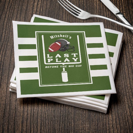 フットボールバチュラーパーティ遊ビッグデイ前の最後 スタンダードカクテルナプキン
