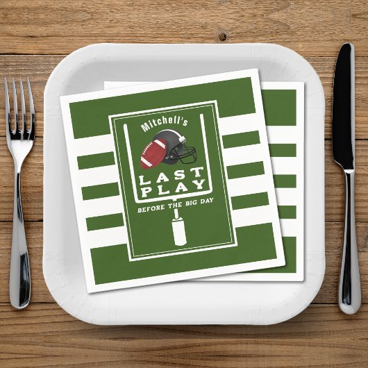 フットボールバチュラーパーティ遊ビッグデイ前の最後 スタンダードカクテルナプキン