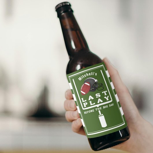 フットボールバチュラーパーティ遊ビッグデイ前の最後 ビールラベル