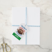 フットボールバレンタインメッセージカード ギフトタグ (より糸付き)