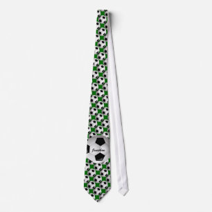 フットボールパターンのパーソナライズなサッカーボール ネクタイ
