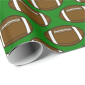 フットボールパターンデザインオングリーンフィールド ラッピングペーパー (ロールコーナー)