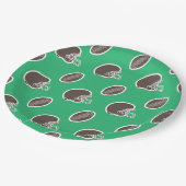 フットボールパターン誕生日紙プレート ペーパープレート (アングル)