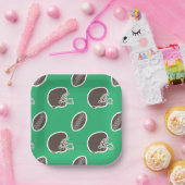 フットボールパターン誕生日紙プレート ペーパープレート (パーティー)