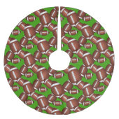 フットボールパターン ブラッシュドポリエステルツリースカート (正面)